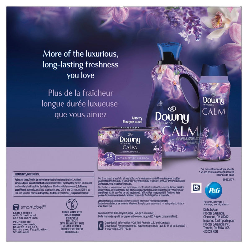 Downy Infusions Calm Dryer Sheets - 130ct