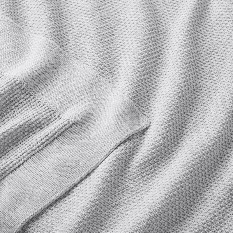 Seed Stitch Sweater Knit Baby Blanket - Gray - Cloud Island