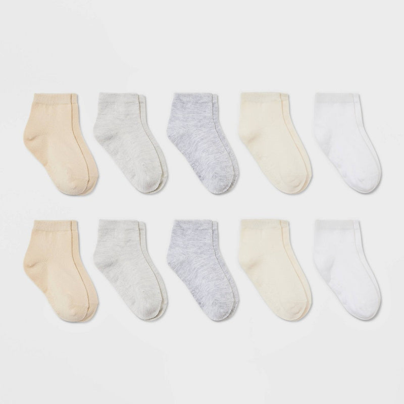 Toddler Solid Low Cut Socks - Cat & Jack 4T-5T