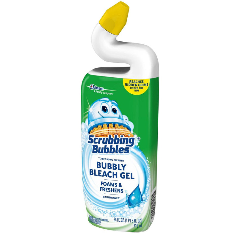 Scrubbing Bubbles Rainshower Scent Bubbly Bleach Gel Toilet Bowl Cleaner - 24oz