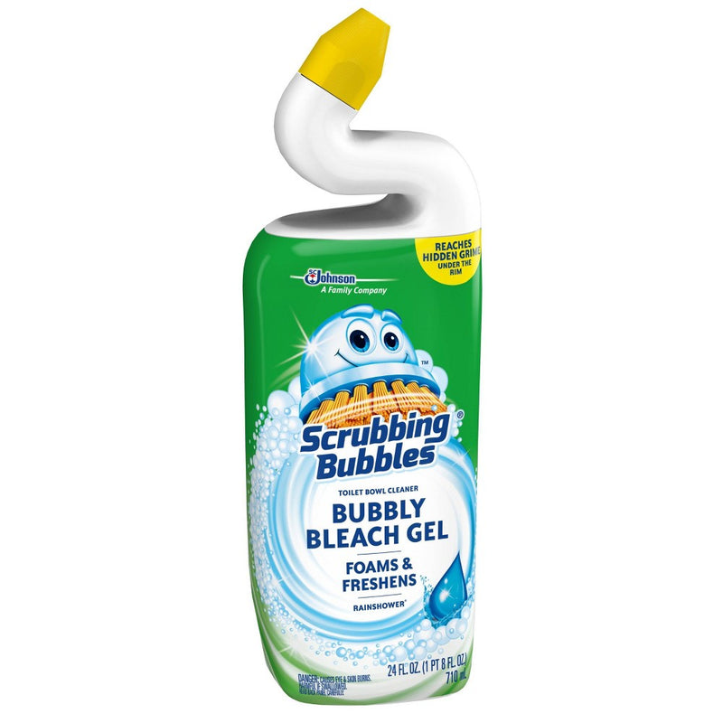 Scrubbing Bubbles Rainshower Scent Bubbly Bleach Gel Toilet Bowl Cleaner - 24oz