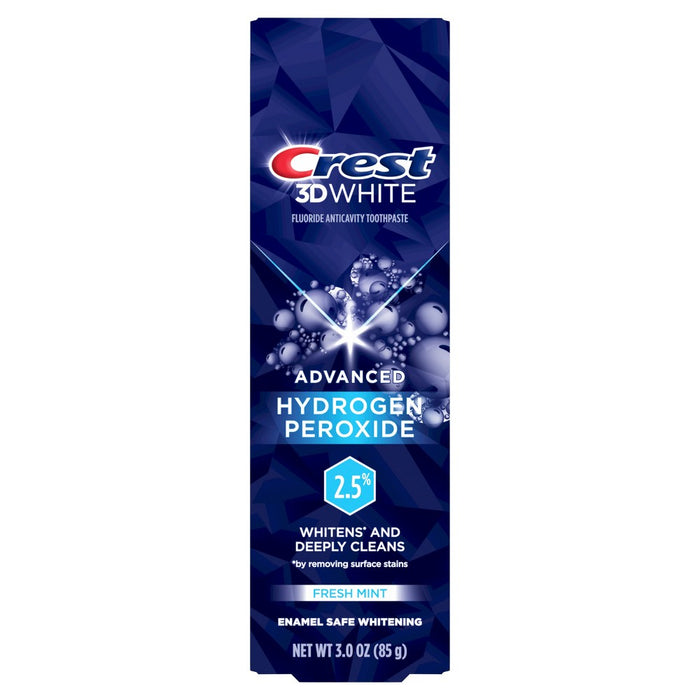 Crest 3D White Advanced Hydrogen Peroxide 2.5% Teeth Whitening Toothpaste - Fresh Mint - 3oz