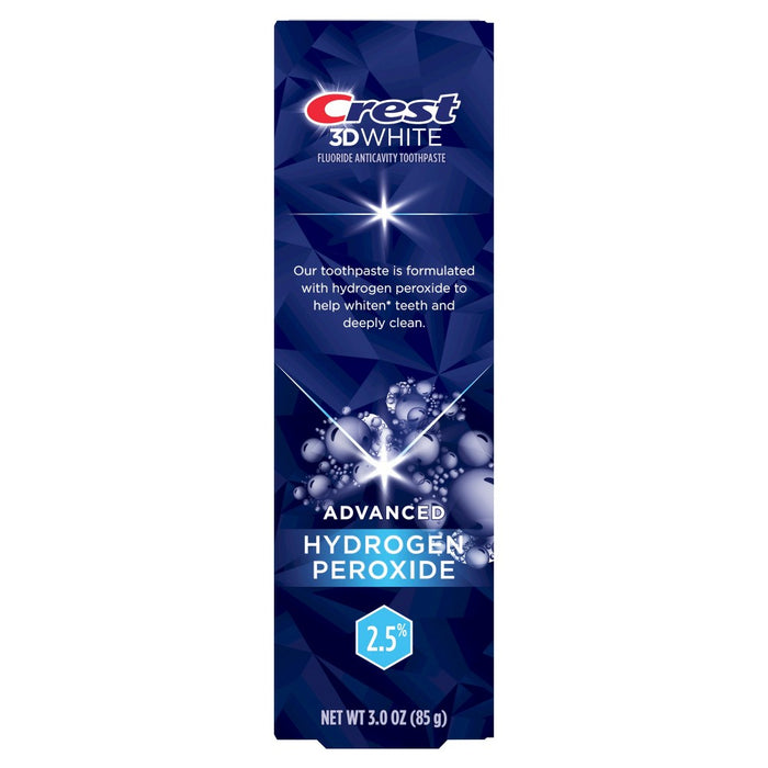 Crest 3D White Advanced Hydrogen Peroxide 2.5% Teeth Whitening Toothpaste - Fresh Mint - 3oz
