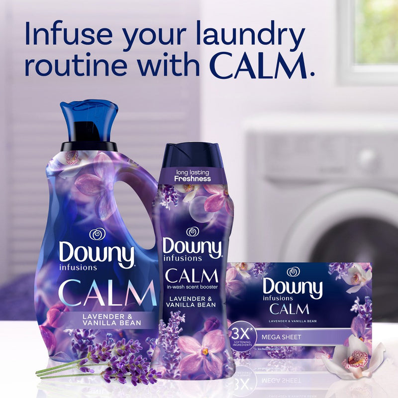 Downy Infusions Calm Lavender & Vanilla Bean Scent In-Wash Booster Beads - 24oz