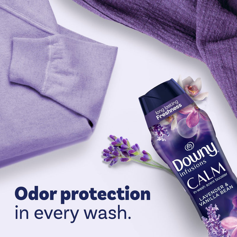 Downy Infusions Calm Lavender & Vanilla Bean Scent In-Wash Booster Beads - 24oz