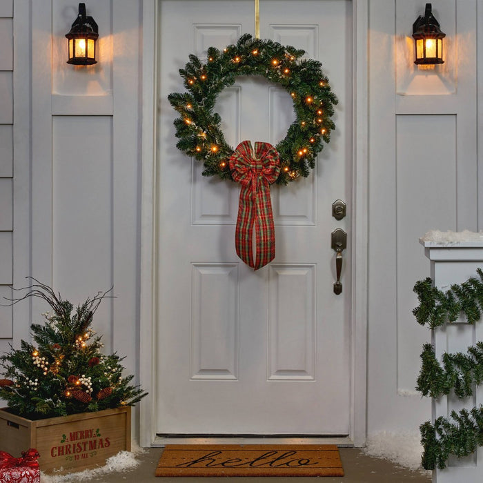 9' Unlit Artificial Pine Christmas Garland Green - Wondershop