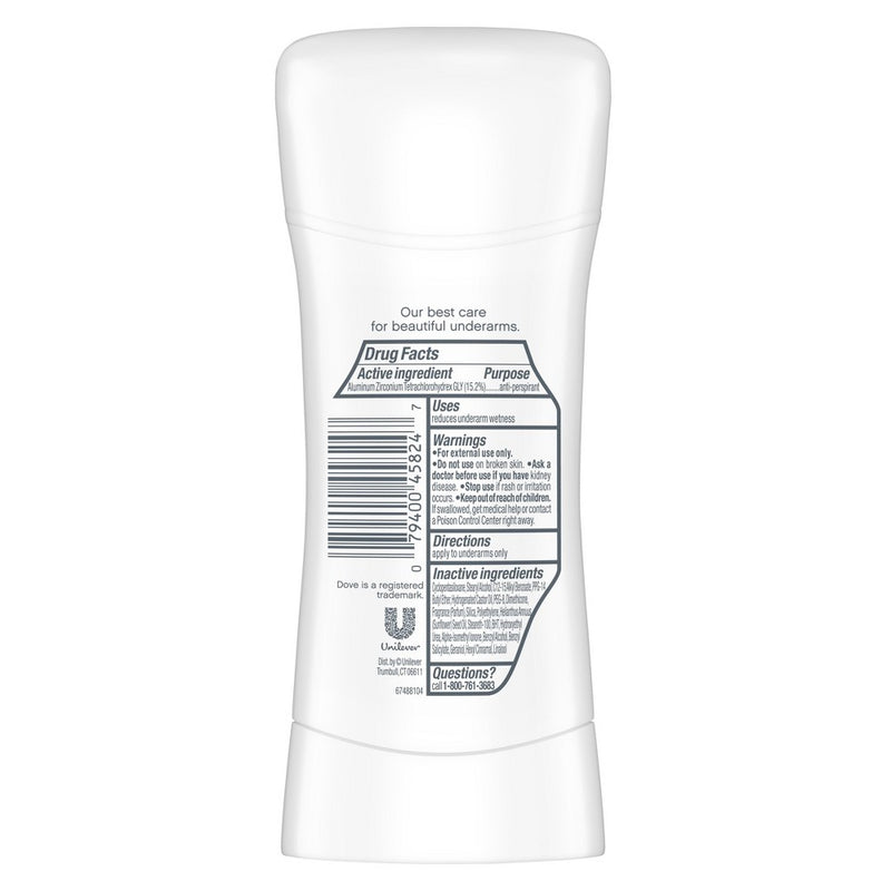 Dove Beauty Advanced Care Apple & White Tea 48-Hour Invisible Antiperspirant & Deodorant Stick - 2.6oz
