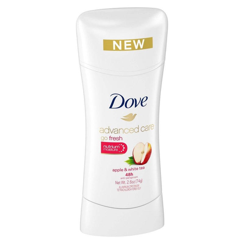 Dove Beauty Advanced Care Apple & White Tea 48-Hour Invisible Antiperspirant & Deodorant Stick - 2.6oz