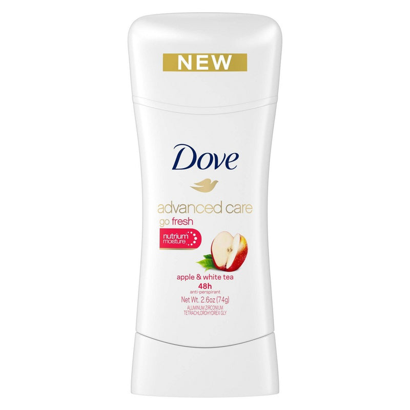 Dove Beauty Advanced Care Apple & White Tea 48-Hour Invisible Antiperspirant & Deodorant Stick - 2.6oz