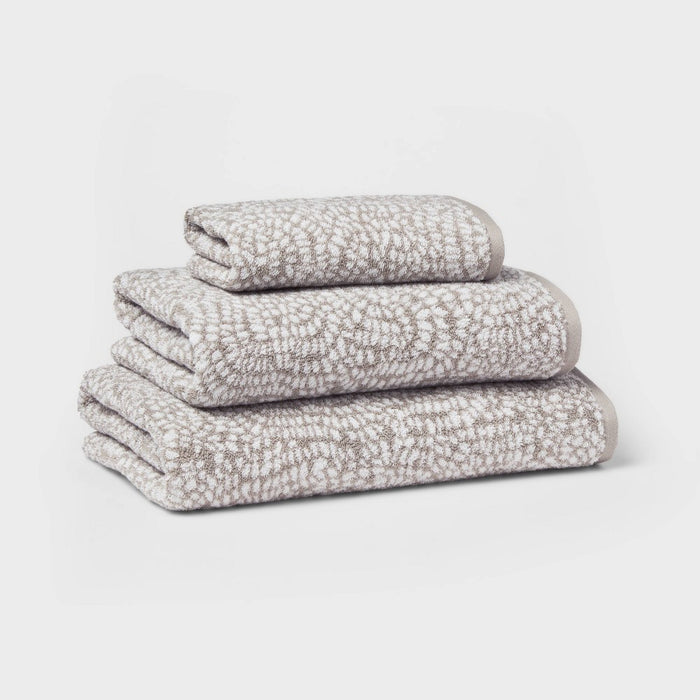 Performance Plus Oversized Bath Towel Gray Geo - Threshold