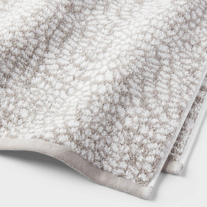 Performance Plus Oversized Bath Towel Gray Geo - Threshold