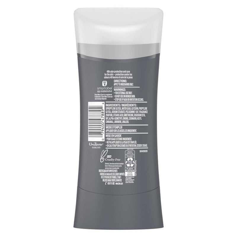 Dove Men+Care 0% Aluminum Deodorant Stick Sandalwood & Orange - 2.6oz