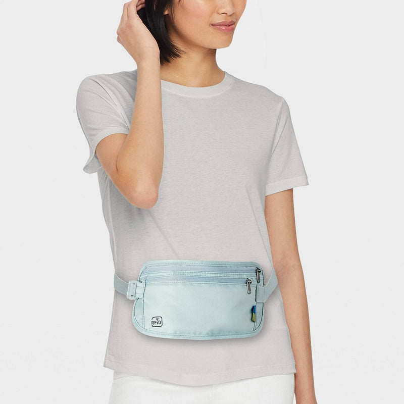 RFID Blocking Waist Pouch Puritan Gray - Open Story