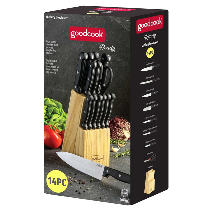 GoodCook Ready 14pc Cutlery Block Set