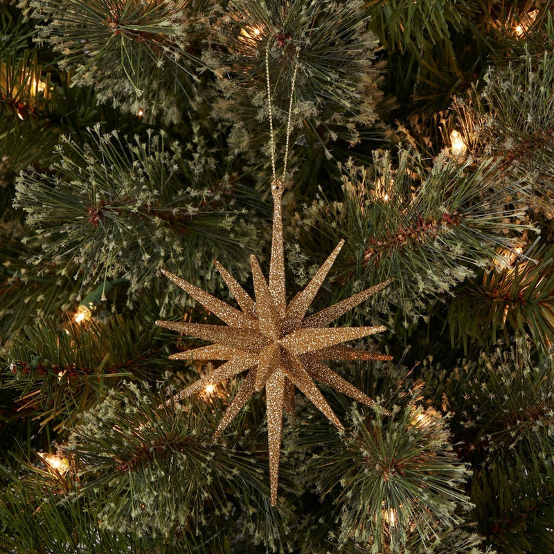 Plastic Spike Starburst Christmas Tree Ornament Gold - Wondershop