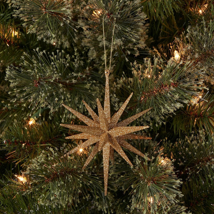 Plastic Spike Starburst Christmas Tree Ornament Gold - Wondershop