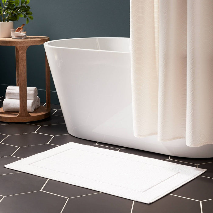 21"x34" Spa Plush Bath Mat White - Threshold