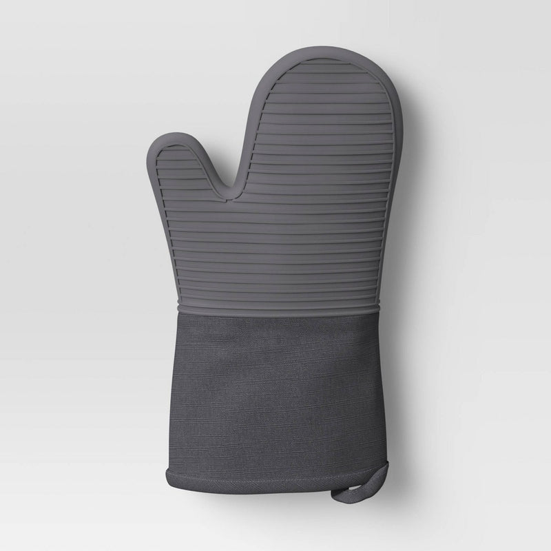 Cotton Oven Mitt Dark Gray - Threshold