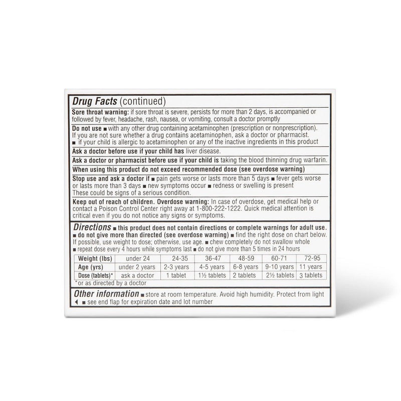 Junior Strength Acetaminophen Chewable Tablets - Grape - 24ct - up & up