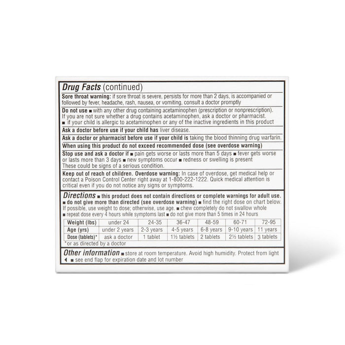 Junior Strength Acetaminophen Chewable Tablets - Grape - 24ct - up & up