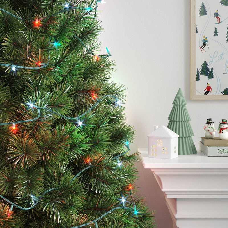 100ct LED Smooth Mini Christmas String Lights Red/Green/Warm White with Green Wire - Wondershop