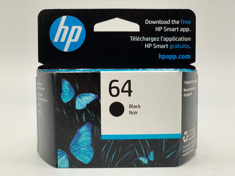HP 64 Single Ink Cartridge - Black (N9J90AN#140) EXP JUL/2026