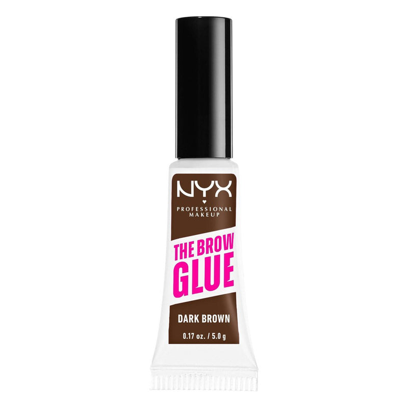 NYX Professional Makeup Brow Glue Eyebrow Gel - Dark Brown - 0.17 fl oz