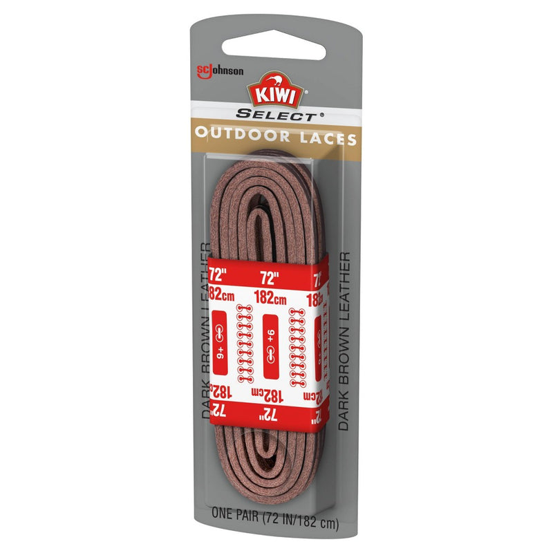 KIWI Select Outdoor Leather Laces - Dark Brown 72in