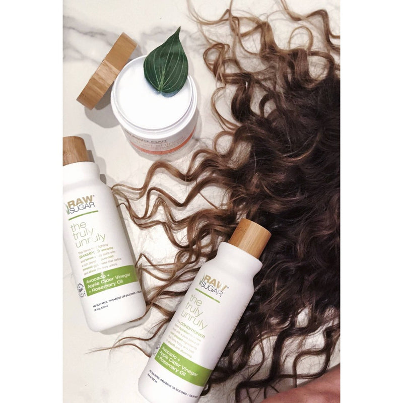 Raw Sugar Conditioner Truly Unruly Avocado + Apple Cider Vinegar + Rosemary Oil - 18 fl oz