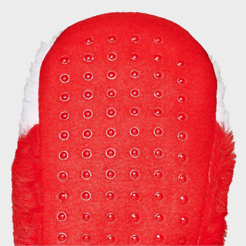 Women's Santa Faux Fur Pull-On Slipper Socks with Grippers - Wondershop Red S/M