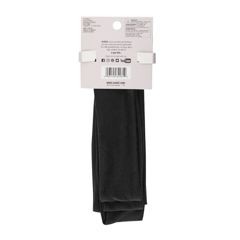 scunci 4.5cm Interlock Headwraps Black - 5pk