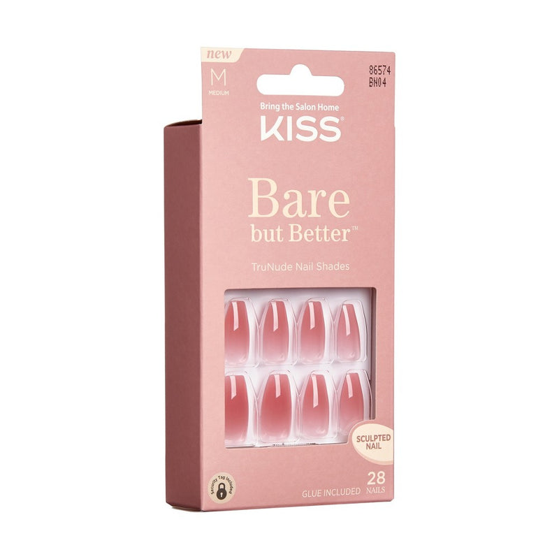 KISS Bare But Better Fake Nails - Pink - 28ct