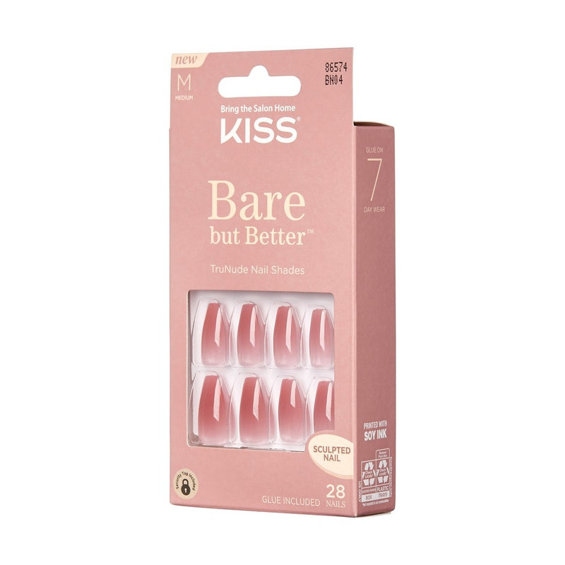 KISS Bare But Better Fake Nails - Pink - 28ct