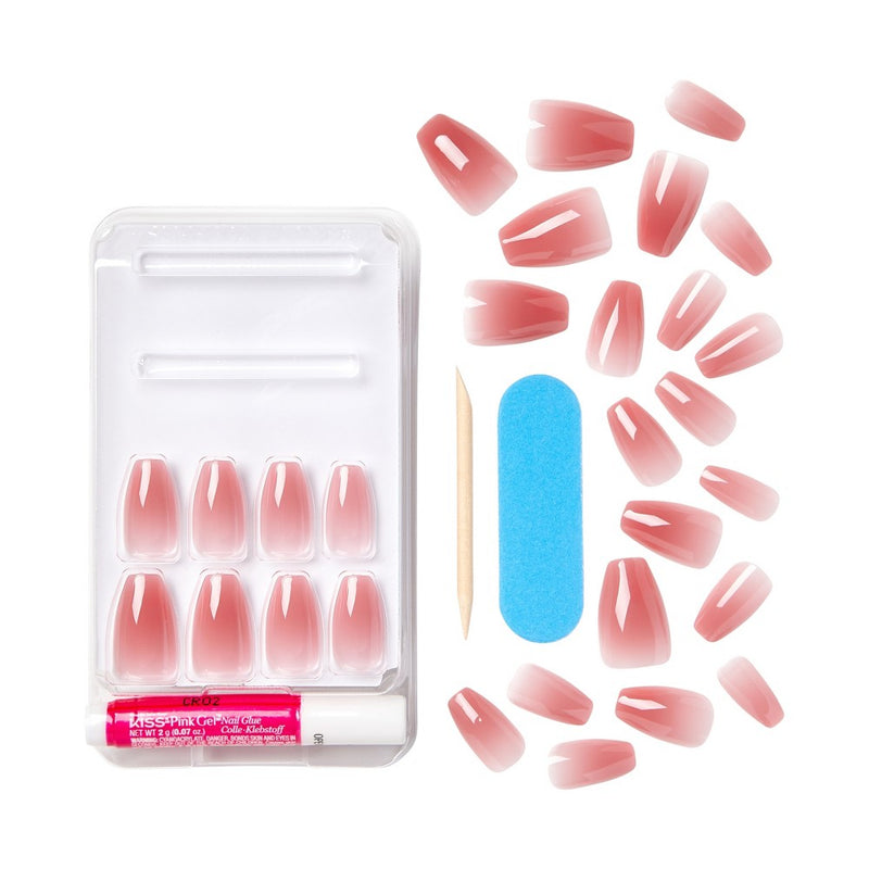 KISS Bare But Better Fake Nails - Pink - 28ct