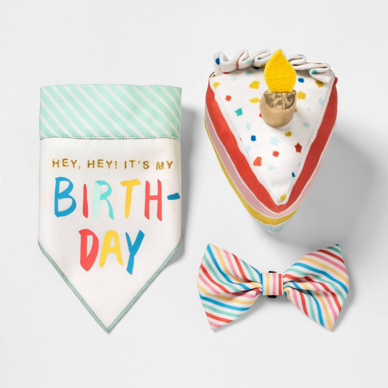 Birthday Cake Slice Plush Dog Toy - Boots & Barkley