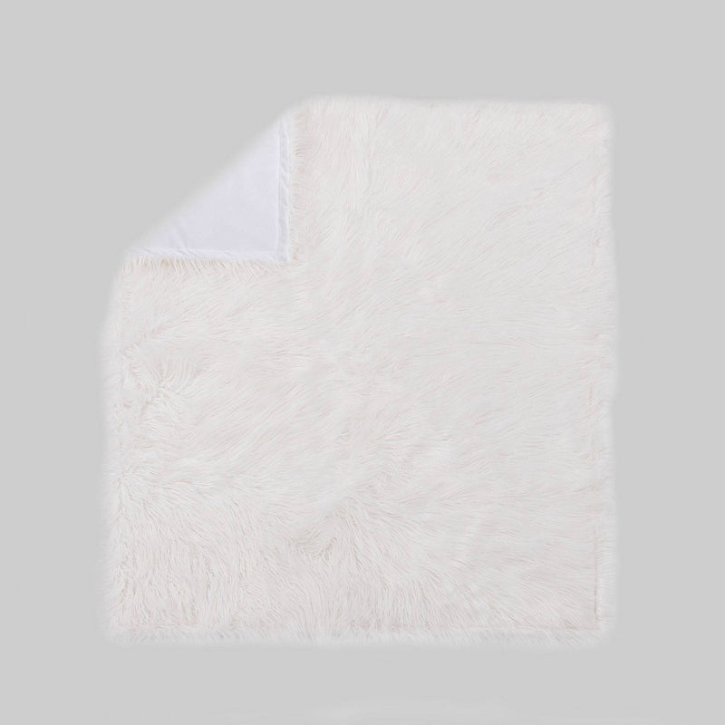 Teen Luxe Long Hair Throw White - Makers Collective