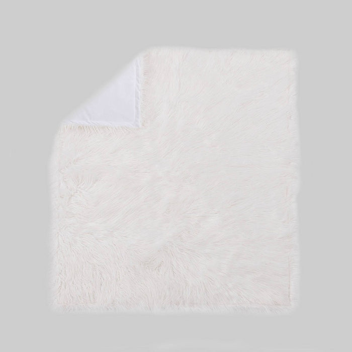 Teen Luxe Long Hair Throw White - Makers Collective
