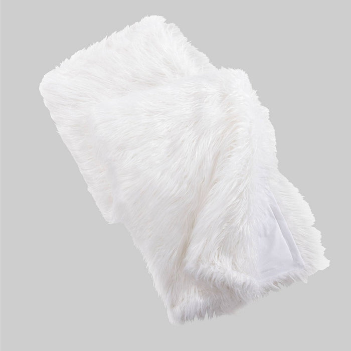 Teen Luxe Long Hair Throw White - Makers Collective