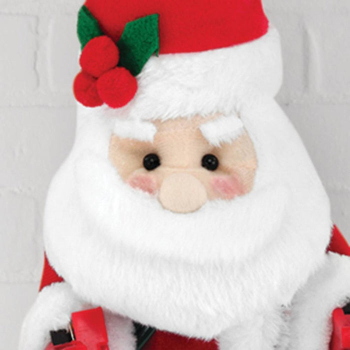 17" Battery Operated Climbing Santa Decorative Christmas Figurine - Wondershop
