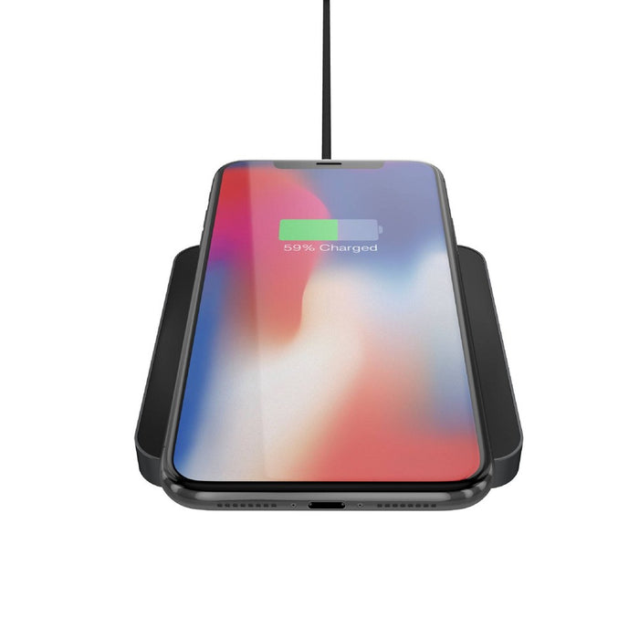 Just Wireless 10W Qi Wireless Charging Pad with 4' TPU Charging Cable - Black
