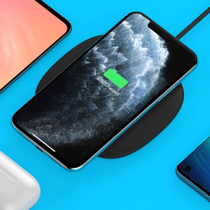 Just Wireless 10W Qi Wireless Charging Pad with 4' TPU Charging Cable - Black
