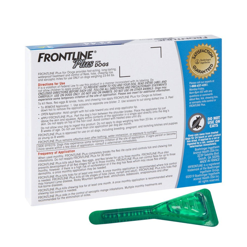 Frontline Plus Flea and Tick Treatment for Dogs - M - 3 doses