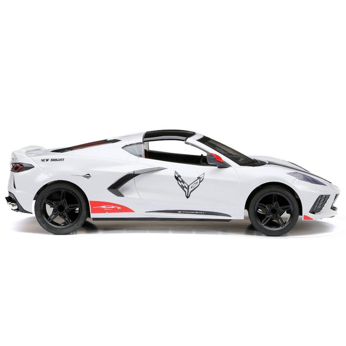 New Bright RC 1:8 Scale (22") FF USB Showcase Sportscar - Corvette Stingray - White
