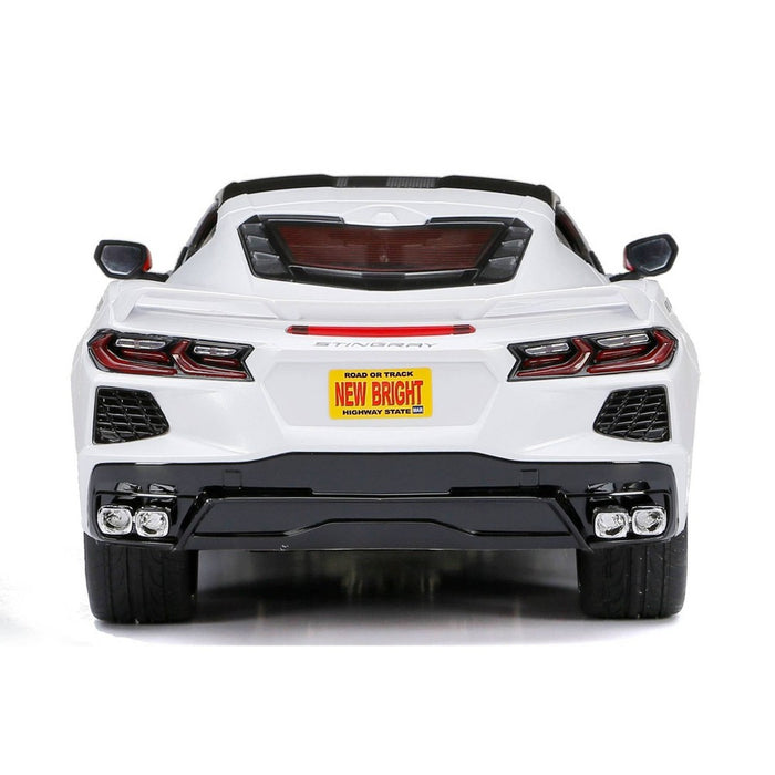 New Bright RC 1:8 Scale (22") FF USB Showcase Sportscar - Corvette Stingray - White