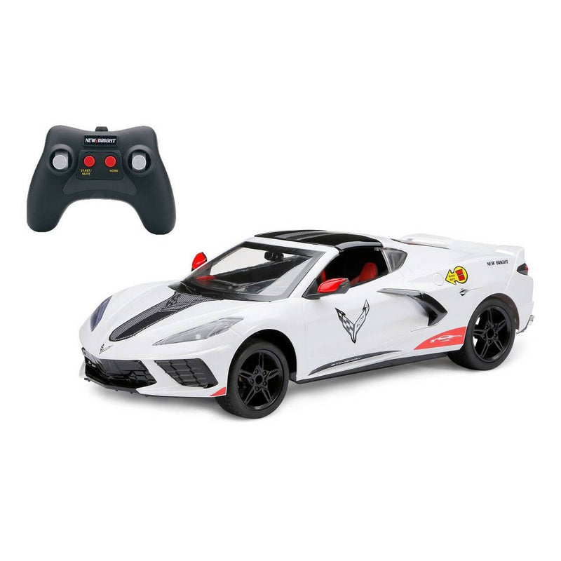 New Bright RC 1:8 Scale (22") FF USB Showcase Sportscar - Corvette Stingray - White (LOCAL PICKUP ONLY)