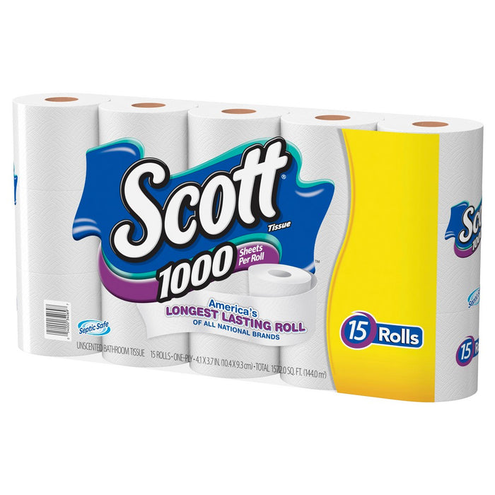 Scott 1000 Septic Safe Toilet Paper - 15 Rolls