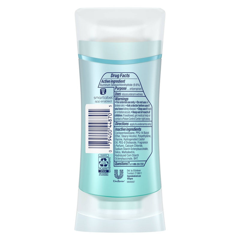 Degree Ultraclear Black + White Pure Rain 72-Hour Antiperspirant & Deodorant - 2.6oz