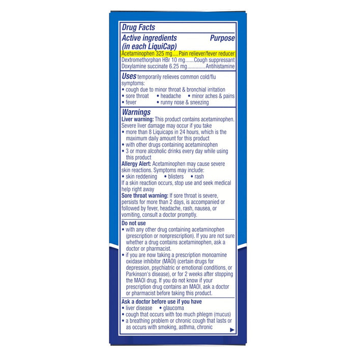 Vicks NyQuil Ultra Concentrated Cold & Flu Medicine LiquiCaps - 48ct