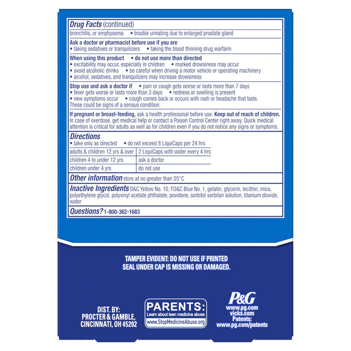 Vicks NyQuil Ultra Concentrated Cold & Flu Medicine LiquiCaps - 48ct