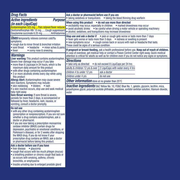 Vicks NyQuil Ultra Concentrated Cold & Flu Medicine LiquiCaps - 48ct